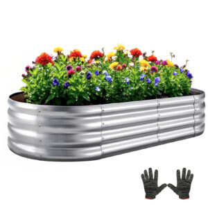 4 x 2 x 1 FT Galvanized Raised Garden Bed