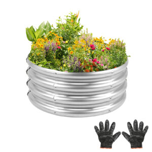 3 X 3 X 1 FT Galvanized Raised Garden Bed