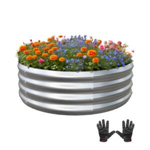 4 X 4 X 1 FT Galvanized Raised Garden Bed
